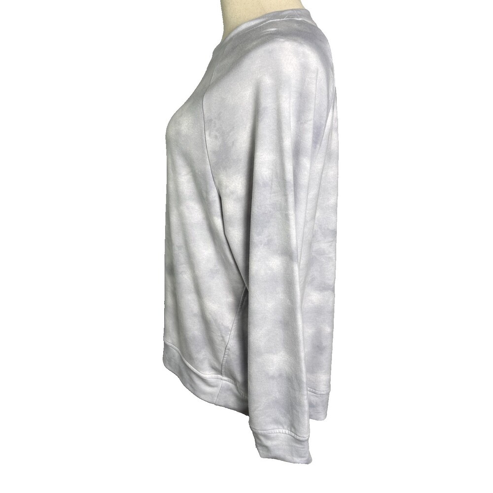 Rae Dunn Women's 1X Sweatshirt "Choose Love" Gray Tie Dye Long Sleeve Pullover - Picture 6 of 11